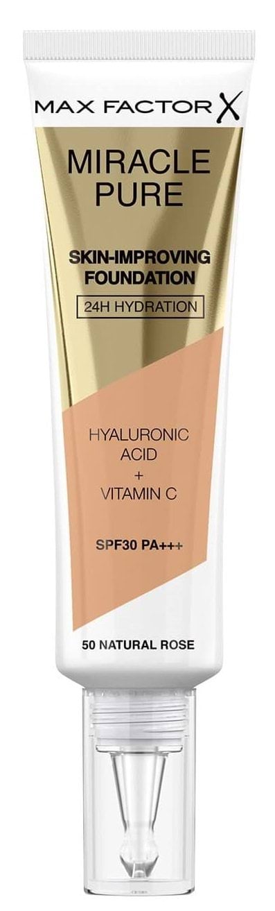 Тональна основа для обличчя Max Factor Miracle Pure Skin-Improving Foundation №050, 30 мл 3