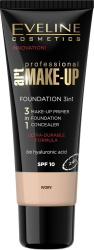 Тональний крем Ультрастійкий 3 в 1 Eveline Cosmetics Art Professional Make Up, слонова кістка, 30 мл 1