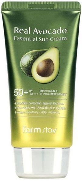 Крем для обличчя Farmstay Real Avocado Essential Sun Cream сонцезахисний SPF 50+, 70 мл 1