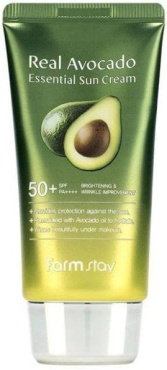 Крем для лица Farmstay Real Avocado Essential Sun Cream солнцезащитный SPF 50+, 70 мл
