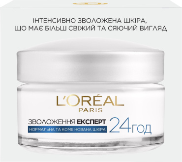 Крем для обличчя L'Oréal Paris Зволоження Експерт денний для нормальної та комбінованої шкіри 50 мл фото 2
