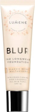 Тональная стойкая основа Lumene BLUR SPF 15 classic beige 1, 30 мл