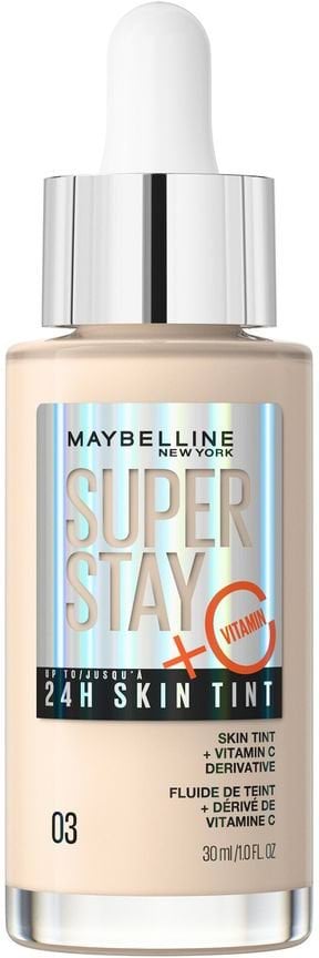 Тональний флюїд для обличчя Maybelline New York Super Stay Skin Tint 03 з вітаміном C 30 мл