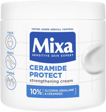 Крем Mixa Ceramide Protect для сухої шкіри обличчя, тіла та рук 400 мл