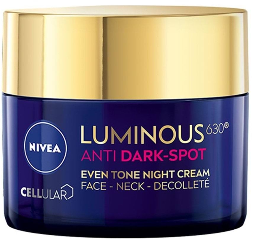Крем NIVEA LUMINOUS 630 Вирівнювання тону для обличчя, шиї та декольте нічний 50 мл 7