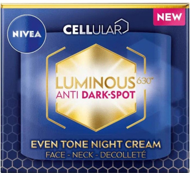 Крем для лица NIVEA Cellular Luminous 630 Anti Dark-Spot против пигментации ночной 50 мл фото 1
