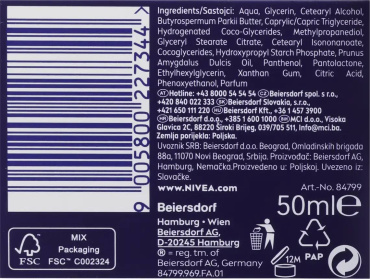 Крем для лица NIVEA Nourishing Night Cream интенсивное ночное увлажнение для чувствительной кожи 50 мл фото 11