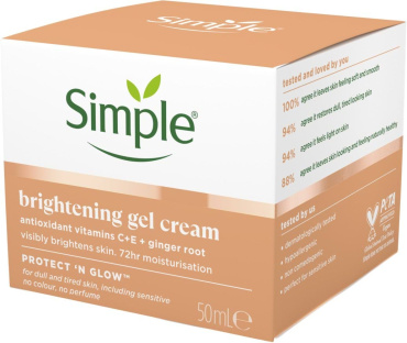 Гель-крем для обличчя Simple Protect n Glow Rest and Reset 72H Hydrating Gel зволожувальний 50 мл фото 2