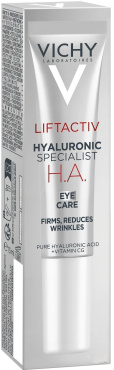 Крем для зони навколо очей VICHY Liftactiv Hyaluronic Specialist H.A. з гіалуроновою кислотою від зморщок та темних кіл 15 мл