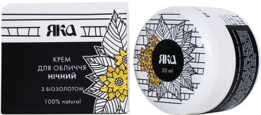 Крем для обличчя ЯКА з біозолотом відновлюючий 30 мл