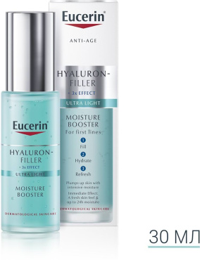 Гель-бустер для обличчя EUCERIN Hyaluron 3x Effect ультралегкий зволожувальний 30 мл фото 1