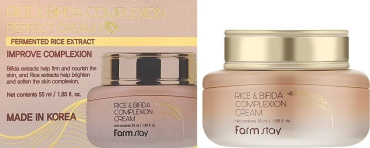 Крем для обличчя FarmStay Rice & Bifida Complexion Cream з пробіотиками 55 мл фото 1
