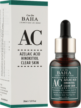 Сироватка для боротьби з акне Cos de Baha AC Azelaic Acid Hinokitiol Clear Skin Serum 30 мл