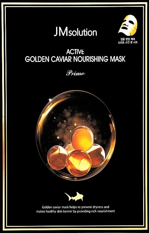 Тканинна маска JM Solution Active Golden Caviar Nourishing для обличчя з золотом та ікрою 30 мл