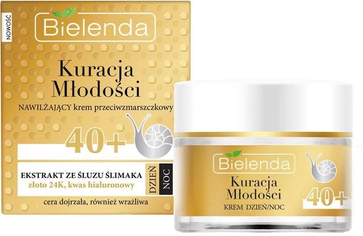Крем для обличчя Bielenda день/ніч 40+ Youth Therapy  розгладжуючий з муцином равлика, 50 мл 1
