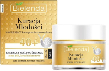 Крем для лица Bielenda день/ночь 40+ Youth Therapy разглаживающий с муцином улитки 50 мл