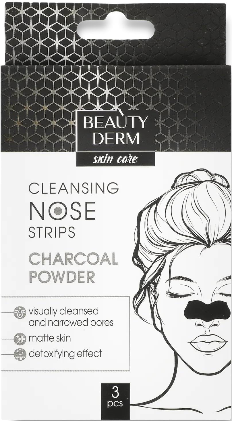 Смужки для носу очищуючі Beauty Derm з бамбуковим вугіллям 3 шт 2