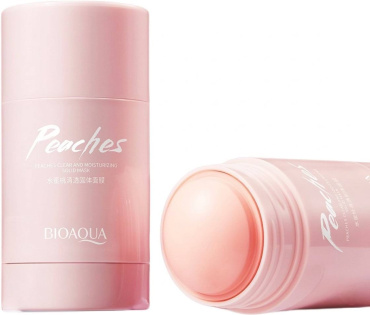 Маска-стик BIOAQUA Peaches Clear And Moisturizing Solid Mask для очищения лица с персиком 40 г фото 2