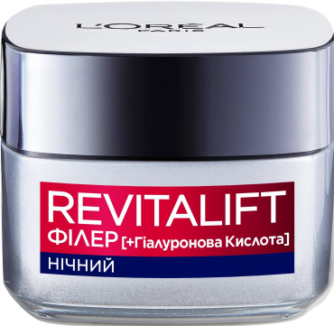Крем для лица L'Oréal Paris Skin Expert Revitalift Filler восстанавливающий объем ночной 40+, 50 мл