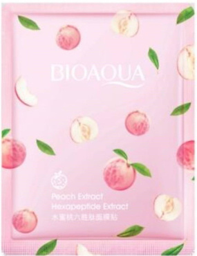 Маска для обличчя BIOAQUA тканинна персикова з гіалуроновою кислотою 25 г