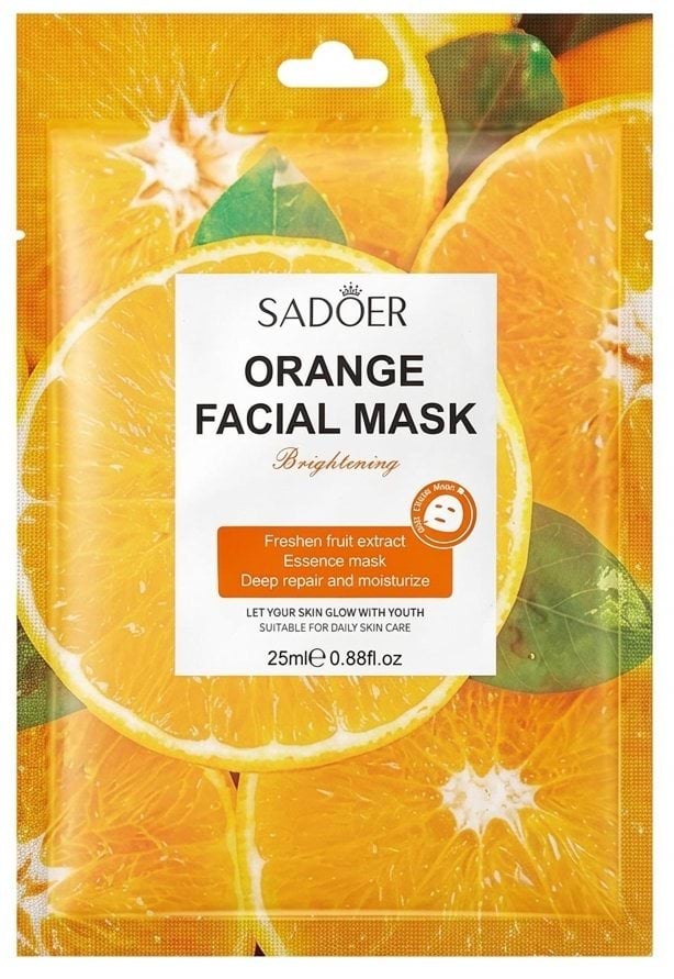 Маска для обличчя Sadoer Orange Facial Mask з апельсином тканинна 25 г