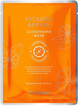 Маска тканинна для обличчя Eshumi від пігментації з глутатіоном 23 мл