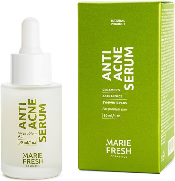 Сироватка Marie Fresh Cosmetics Anti Acne Serum для проблемної шкіри з AHA кислотами 30 мл