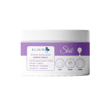 Крем-бальзам для тіла, обличчя та рук SHIK Elixir Prebiotic Balance універсальний пом'якшуючий з бісабололом та вітаміном Е, 350 мл фото 1