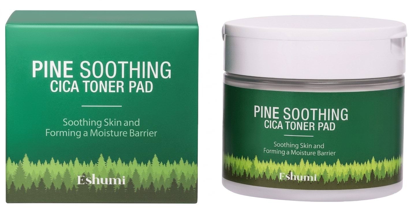 Тонер-педи для обличчя Eshumi Pine Soothing Cica Toner Pad Large заспокійливі 70 шт., 280 г 1
