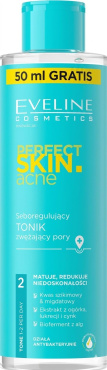 Тоник для лица Eveline Cosmetics Perfect Skin Acne себорегуляция и сужение пор 200 мл