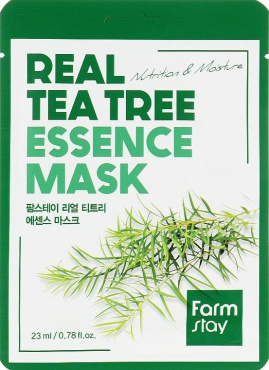 Маска тканевая для лица FarmStay Real Tea Tree Essence с чайным деревом 23 мл фото 1
