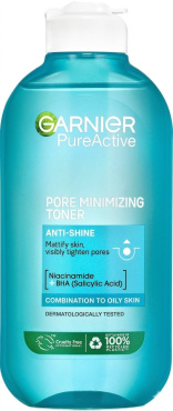 Тонік для обличчя Garnier Skin Naturals Pure Active від жирного блиску 200 мл