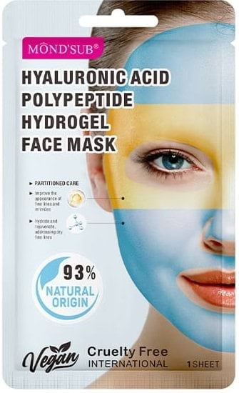 Маска для обличчя гідрогелева Mond'Sub з поліпептидом гіалуронової кислоти, 28г 1