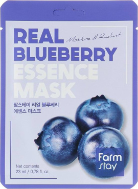Маска тканинна для обличчя FarmStay Real Blueberry з екстрактом чорниці 23 мл