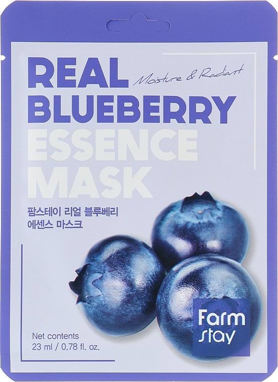 Маска тканинна для обличчя FarmStay Real Blueberry з екстрактом чорниці 23 мл — фото 1
