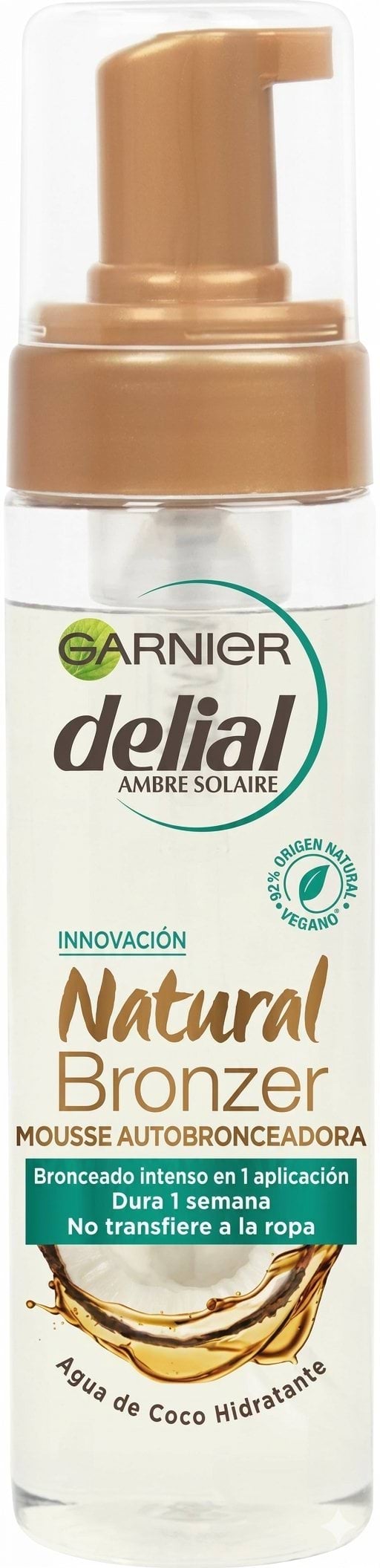 Мус-автозасмага Garnier Ambre Solaire з вітаміном Е і кокосовою водою для тіла та обличчя 200 мл 1