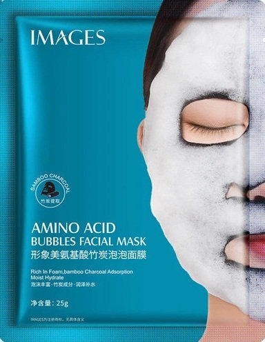 Маска тканинна для обличчя Images Bubbles Amino Acid кислотно-бульбашкова 25 г 1