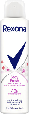 Дезодорант спрей Rexona свежесть белых цветов и личи 150 мл фото 1