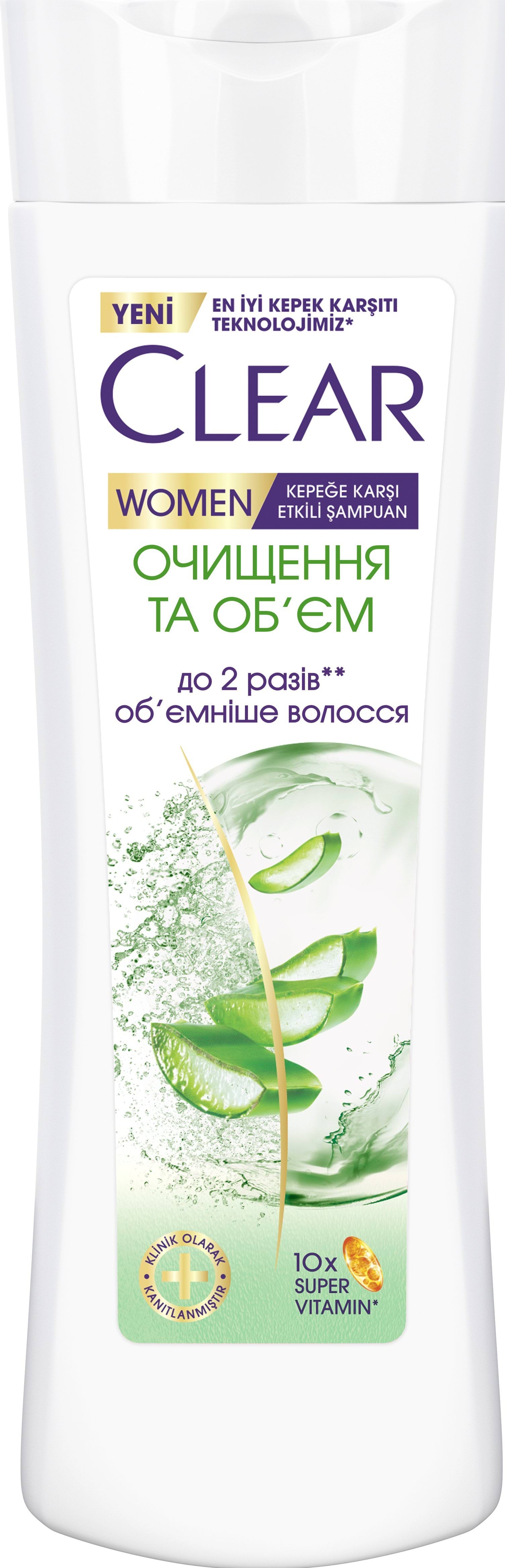 Шампунь проти лупи CLEAR очищення та об'єм 350 мл