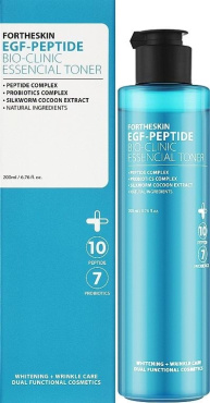 Тонер для обличчя Fortheskin EGF-Peptide Bio Clinic Essencial Toner антивіковий 200 мл фото 1