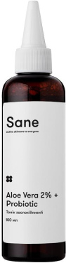 Тонік для обличчя Sane Aloe Vera 2% + Probiotic Calming Face Toner заспокійливий 100 мл