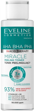 Пілінг-тонер для обличчя Eveline Cosmetics 3xAcid Therapy AHA-BHA-PHA для сяяня та вирівнювання тону 110 мл фото 2