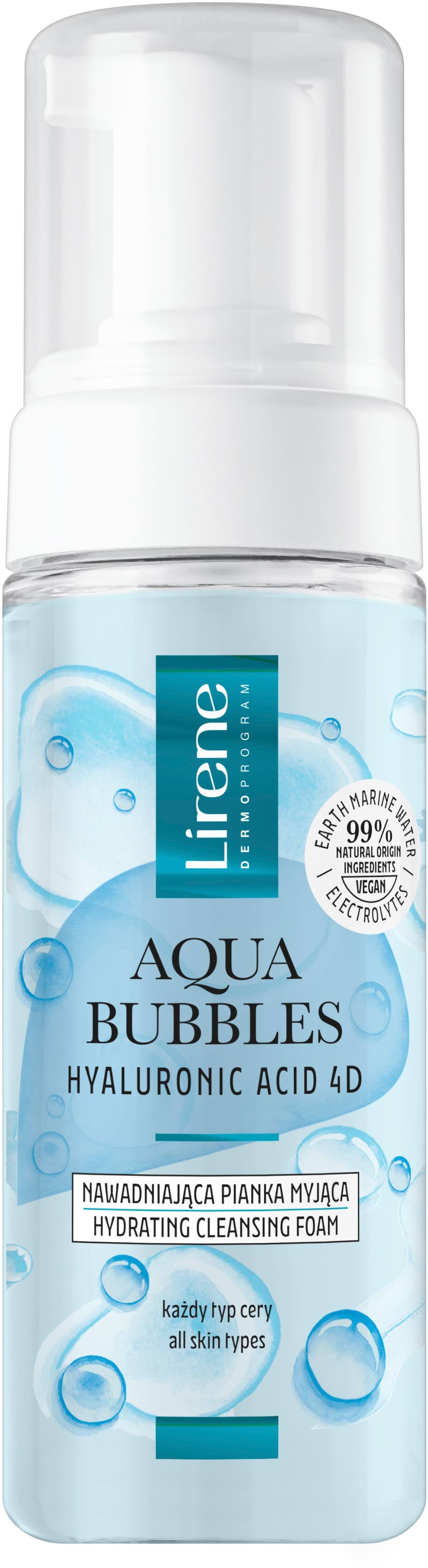 Пінка для вмивання Lirene Aqua Bubbles зволожуюча 150 мл 2