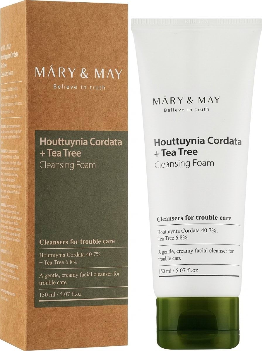 Пінка для вмивання Mary & May Houttuynia Cordata Tea Tree 150 мл 4