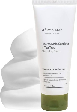 Пенка для умывания Mary & May Houttuynia Cordata Tea Tree Cleansing Foam с гуттунией и чайным деревом 150 мл фото 1