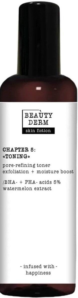 Тонер для обличчя Beauty Derm Skin Fiction з BHA-, PHA-кислотами та кавуном 200 мл