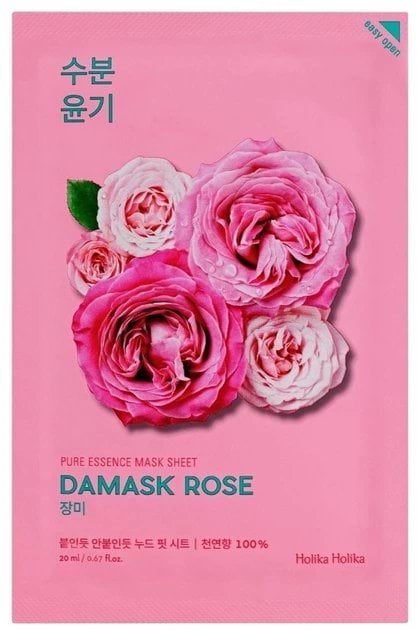 Маска для обличчя Holika Holika Pure Essence Mask Sheet Damask Rose Дамаська троянда тканинна 20 мл 2