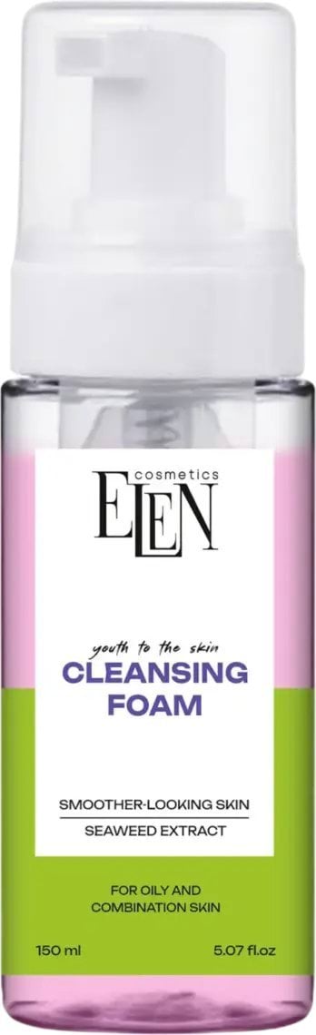Глибоко очищаюча пінка для вмивання ELEN cosmetics для жирної та комбінованої шкіри 150 мл 1