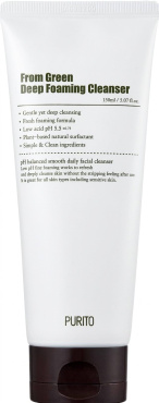Пенка для умывания Purito From Green Deep Foaming Cleanser с центеллой и зеленым чаем 150 мл фото 5