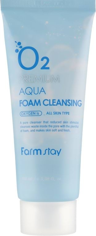 Пінка для вмивання FarmStay O2 Premium Aqua Cleansing Foam киснева 100 мл
